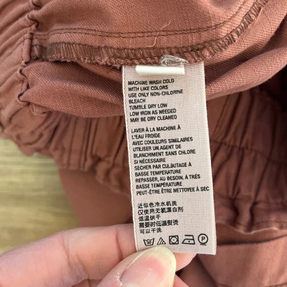 Free People Ready To Run Cinch Waist Pants Size XS Rust Baggy Barrel Tapered - Picture 5 of 9